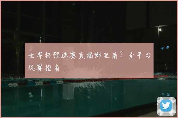 世界杯预选赛直播哪里看？全平台观赛指南